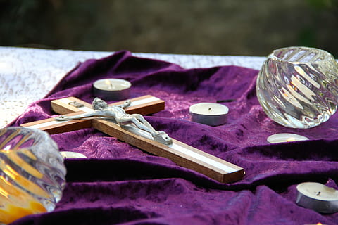 Christ, Easter, Candle, Purple, Jesus, religion, faith, religious HD wallpaper