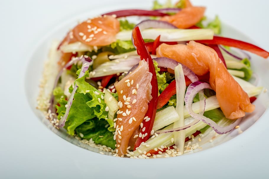 salad, restaurant, plate, vegetable, healthy eating, food, food and drink HD wallpaper