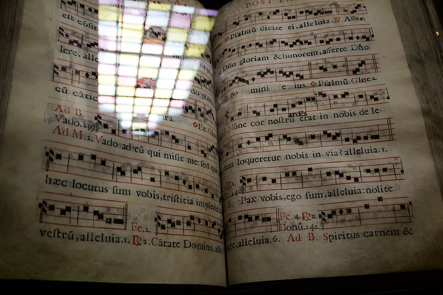 Songbird, Music Book, ancient times, classic, old, church, 17th century