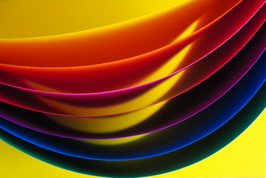 yellow, red, purple, blue, and green layer paper wallpaper, multicolored wallpaper HD wallpaper