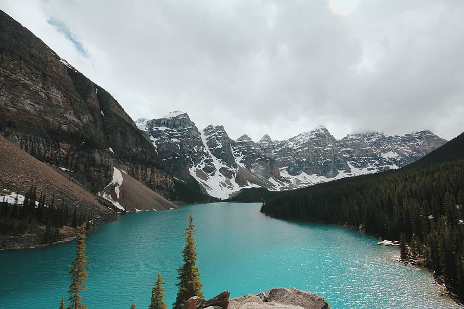 Banff National Park, mountain, lake, cloud, nature, landscape HD wallpaper