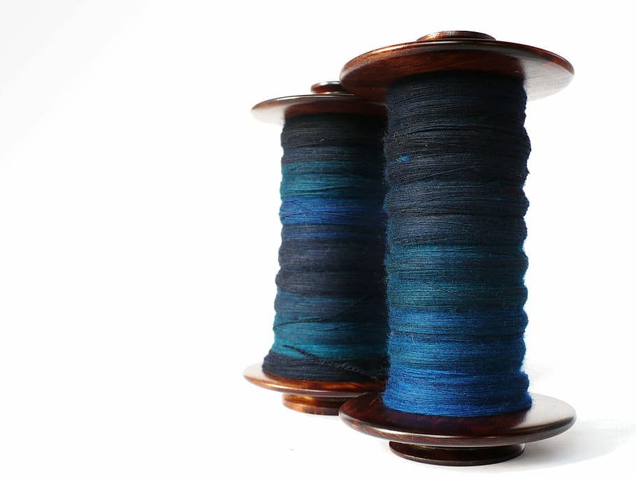 Spinning, Wool, Spool, blue, single object, no people, studio shot HD wallpaper