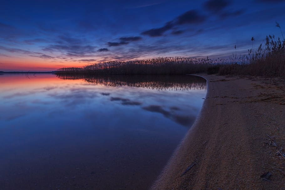 sunset, dusk, evening, waters, sky, tranquility, scenics - nature HD wallpaper