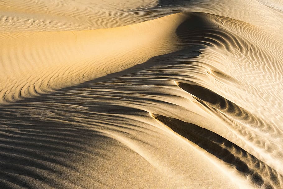 photography of desert during day time, sand Dune, nature, wave Pattern HD wallpaper