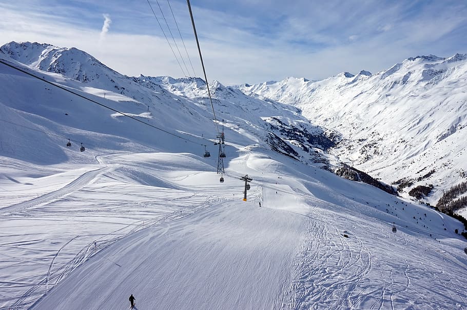 snow, winter, mountain, coldly, sports, mountain peak, alpine HD wallpaper