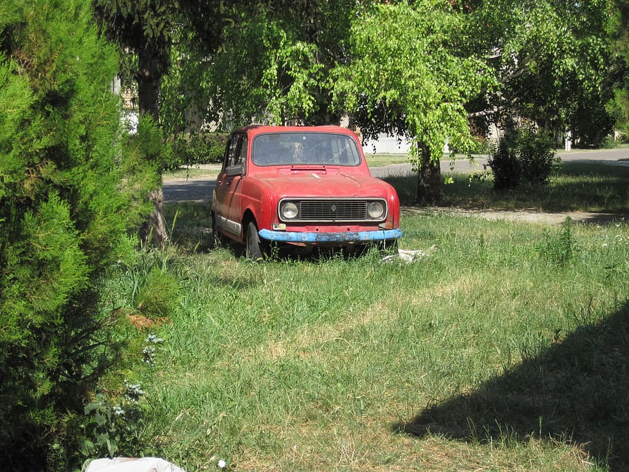 auto, old, verrotest, retired, scrap, renault, r4, automotive HD wallpaper