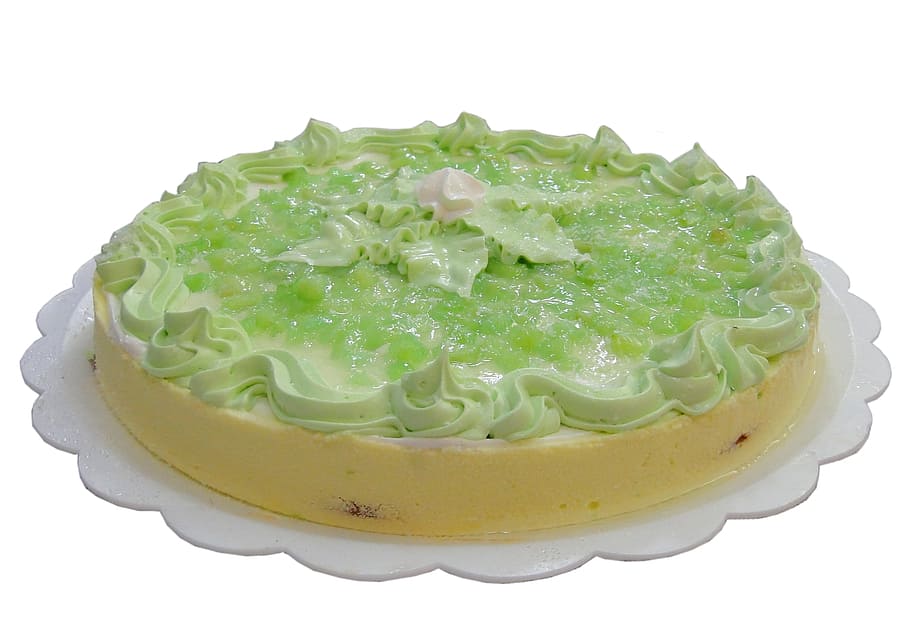 Cake, Candy, Cream, Torte, Dessert, sweet, gateau, green, cut out HD wallpaper