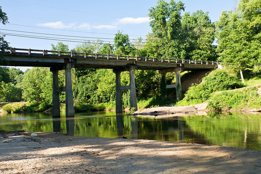 river, bridge, road, bridge - Man Made Structure, nature, tree HD wallpaper