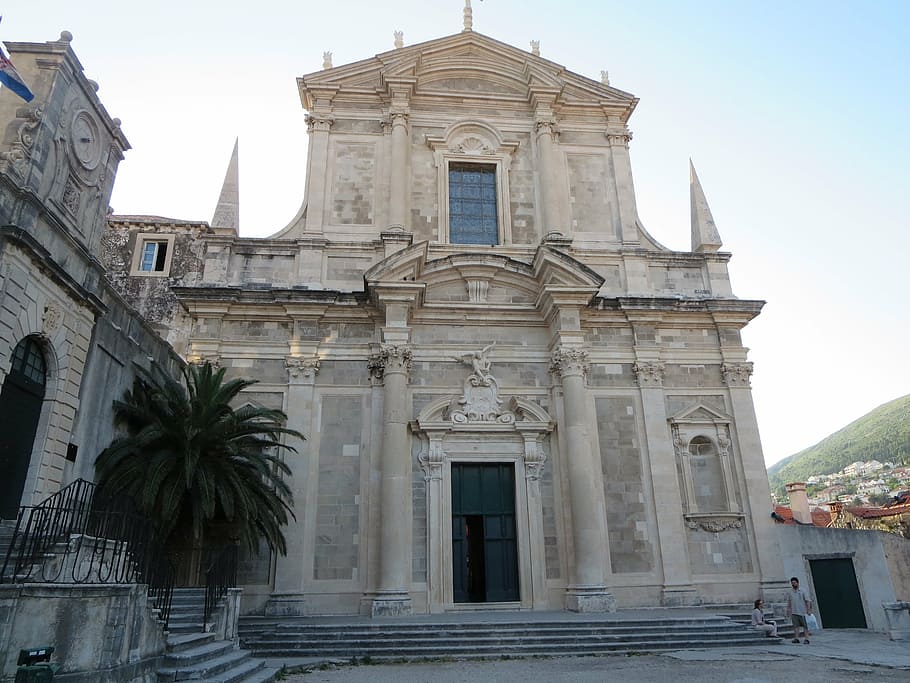 dubrovnik, croatia, st ignatius, church, building exterior, HD wallpaper