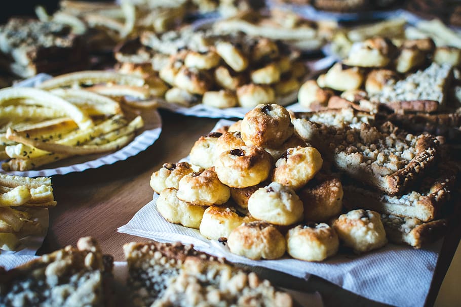 Traditional Czech “wedding cookies”, cake, dessert, food