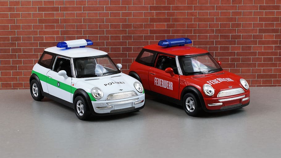 Model Car, Mini Cooper, Vehicle, auto, toy car, vehicles, blue light HD wallpaper