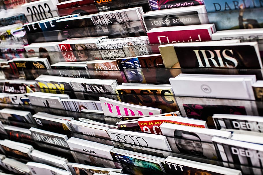 magazines on rack, assorted reading book lot, magazine shop, magazine store, HD wallpaper