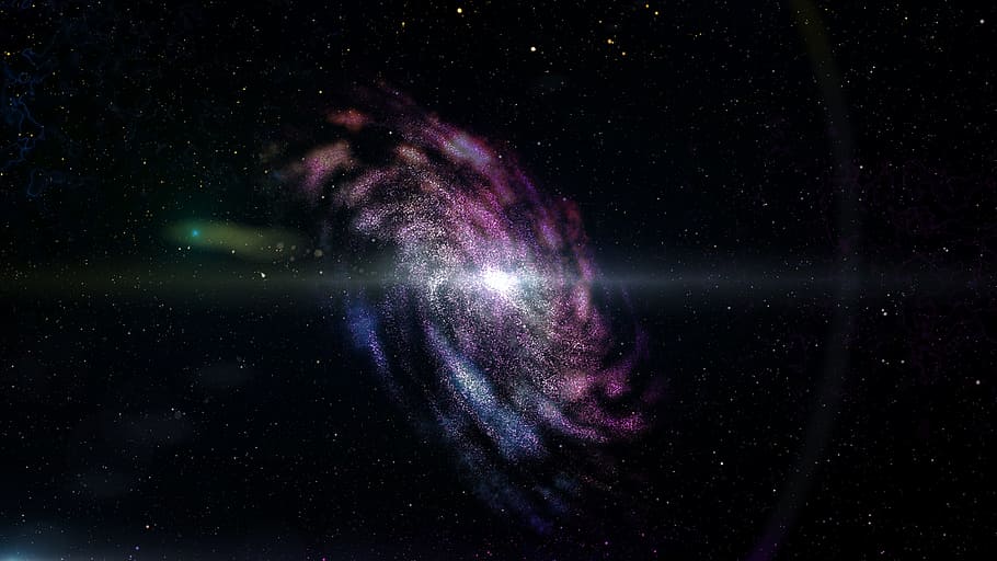 purple and black Galaxy illustration, astronomy, space, darkness HD wallpaper