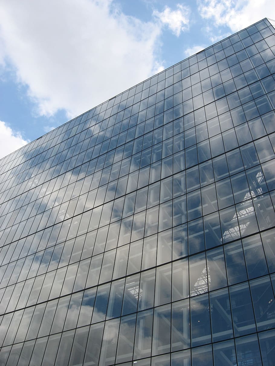 skyscraper, clouds, architecture, skyline, structure, downtown HD wallpaper