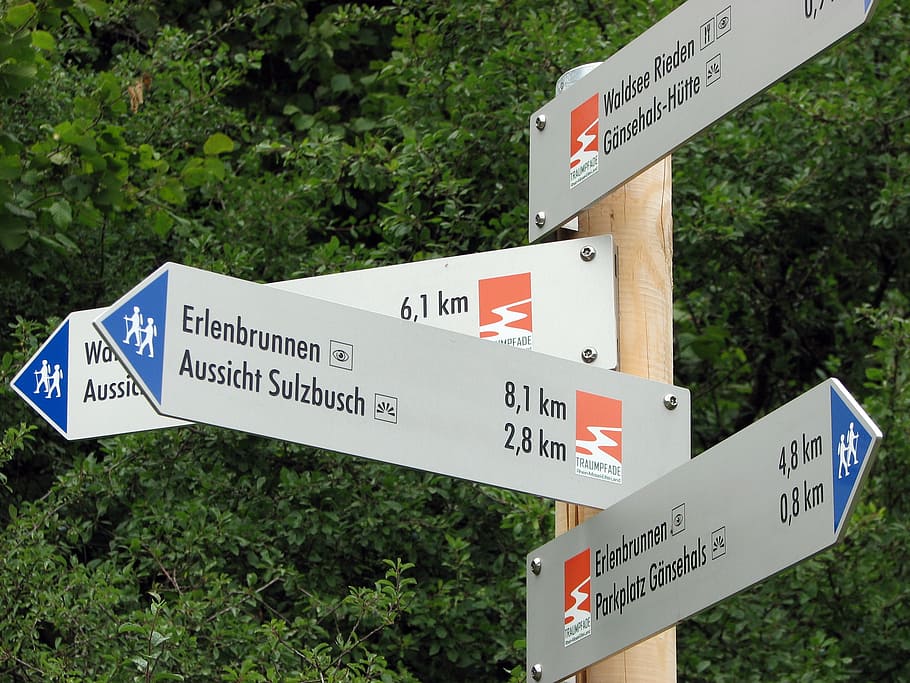 directory, signs, eifel, hiking, leisure, nature, away, hike HD wallpaper