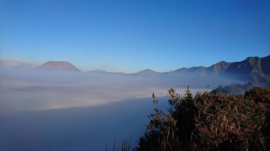 sky, natural, landscape, mountain, scenics - nature, beauty in nature HD wallpaper