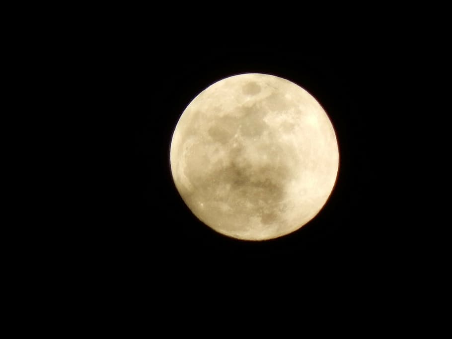 moon, full, beach, space, astronomy, night, sky, full moon HD wallpaper
