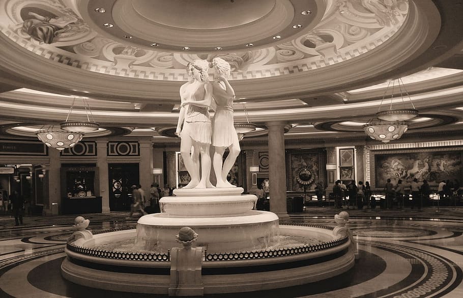 Architecture, Objects, Still, Life, caesars, palace, fountain HD wallpaper