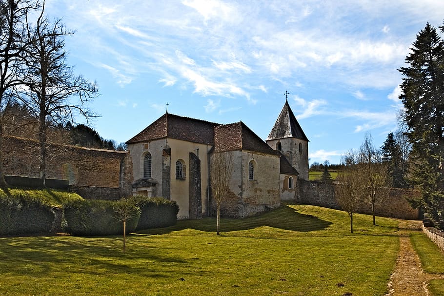 chapel, castle, chatelux, yonne, park, monument, architecture HD wallpaper