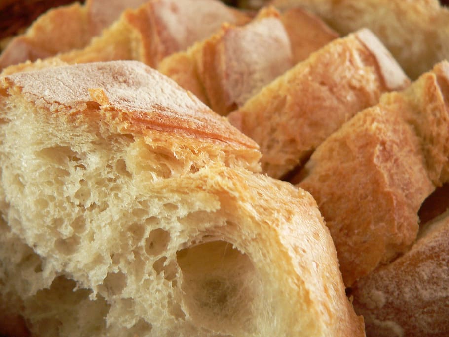 closeup photography of baked bread, food, bakery, fresh, wheat HD wallpaper