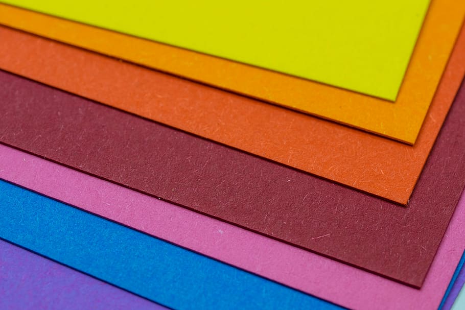 assorted-color textiles, paper, structure, rainbow, rainbow colors HD wallpaper