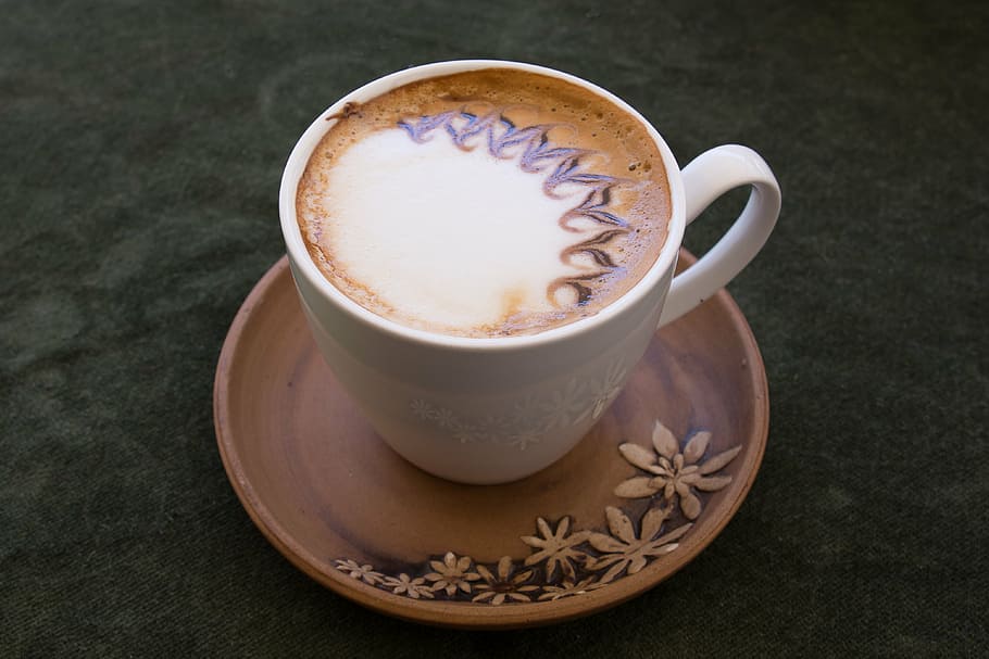 poured teacup on saucer, coffee, brown, drink, caffeine, coffee cup HD wallpaper
