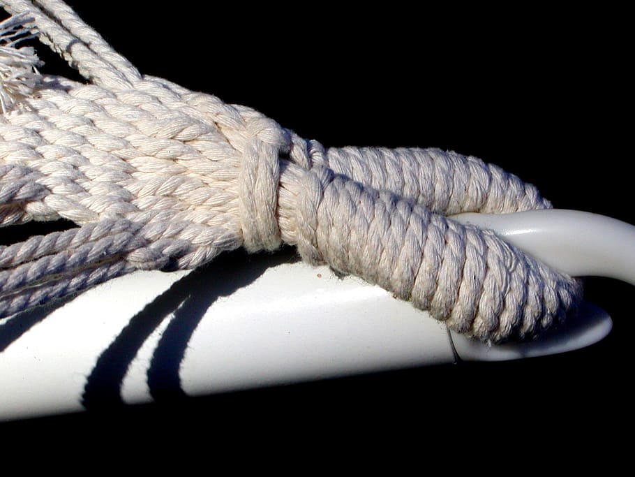 white, rope, fiber, node, hard, force, bond, black background HD wallpaper