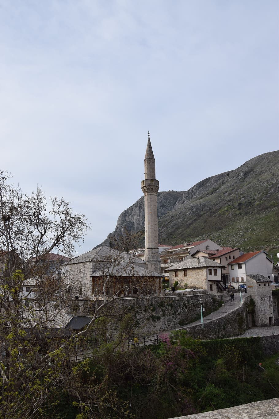 Minaret, Bosnia, Mostar, church, religion, architecture, mountain