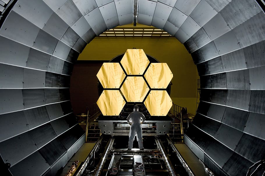Space telescope, various, science, industry, indoors, architecture