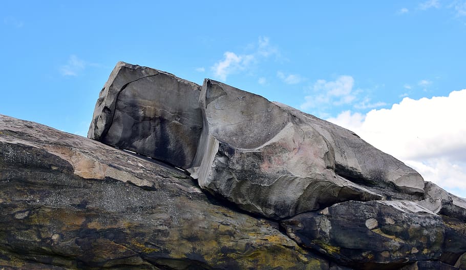 sand stone, rock, sky, perspective, panorama, nature, landscape HD wallpaper