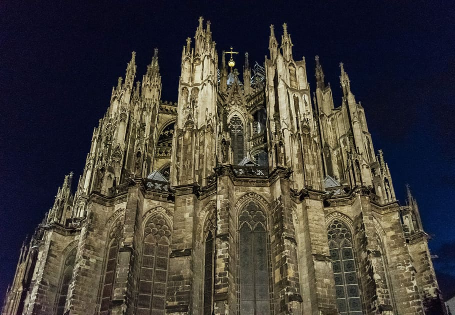 Church, Cologne, Dom, Facade, Landmark, old town, architecture HD wallpaper