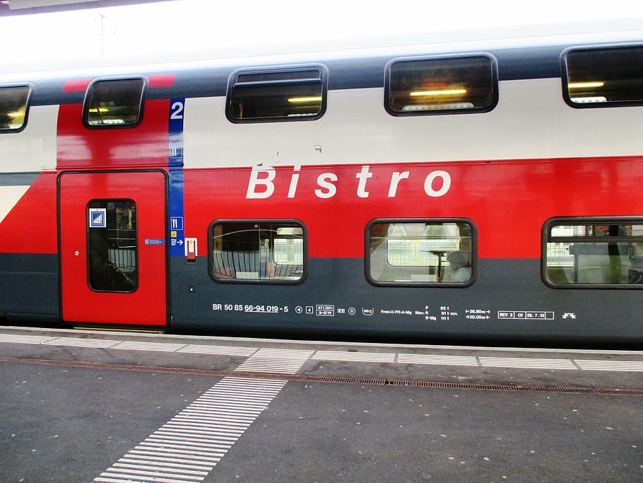 railway, train, standing, bistro, restaurant venture, intercity HD wallpaper