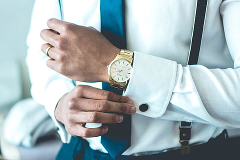 person wearing white dress shirt, man holding his white dress shirt sleeve HD wallpaper