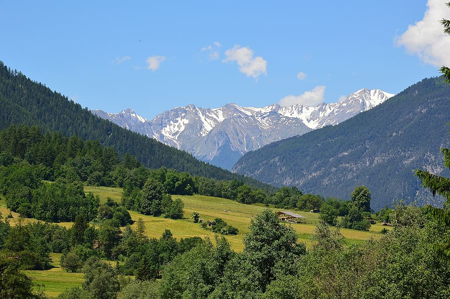 sautens, imst, summer, mountains, forest, tyrol, nature, european Alps HD wallpaper