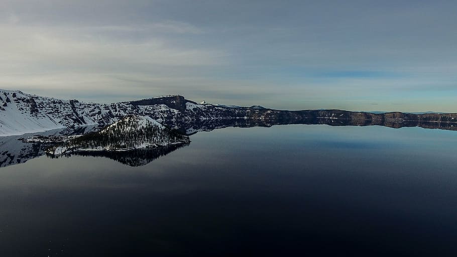 cold, dawn, fog, ice, lake, landscape, mountain, nature, ocean HD wallpaper