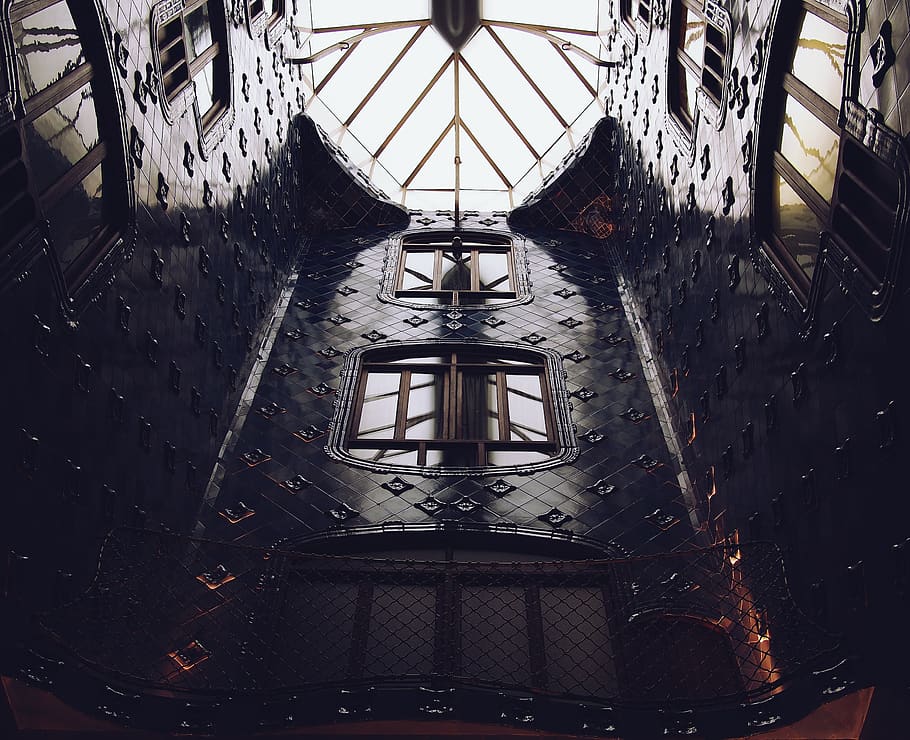 architecture, skylight, ceiling, walls, built structure, indoors HD wallpaper