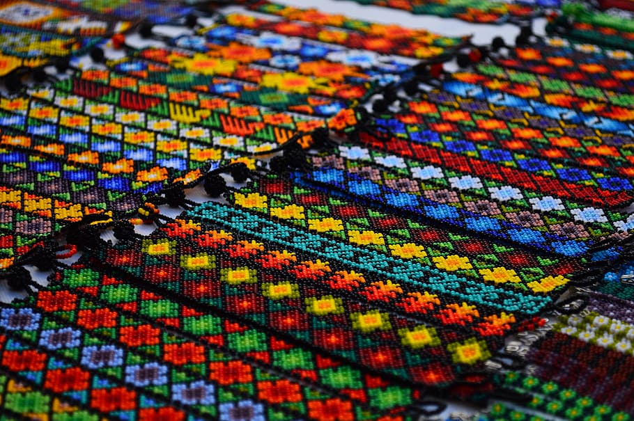 bracelets, crafts, colors, multi colored, textile, pattern HD wallpaper