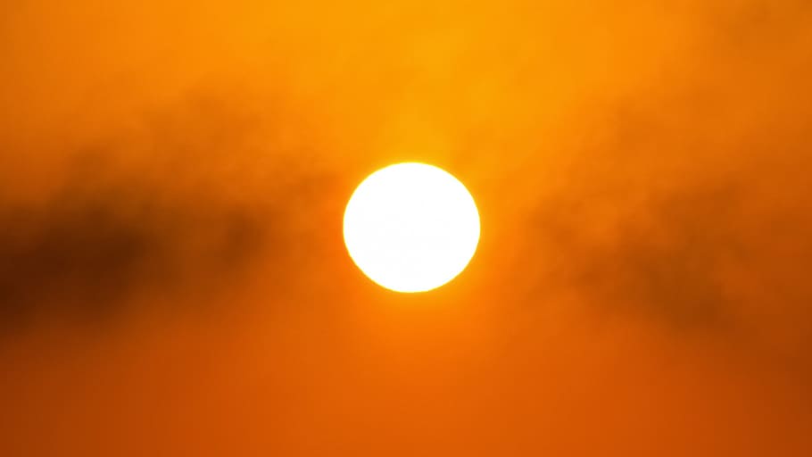 Sun, Sunset, Clouds, Nature, Orange, afternoon, backgrounds HD wallpaper