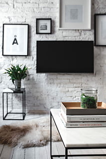 Living Room With Scandi Interior Design, Un'common Marble Table HD wallpaper