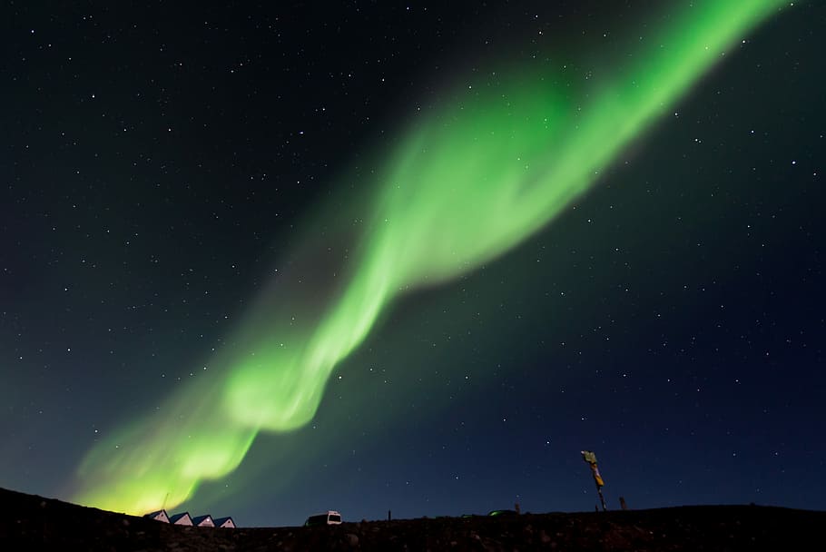 Aurora lights digital wallpaper, Northern Lights, skyline, aurora boreali HD wallpaper