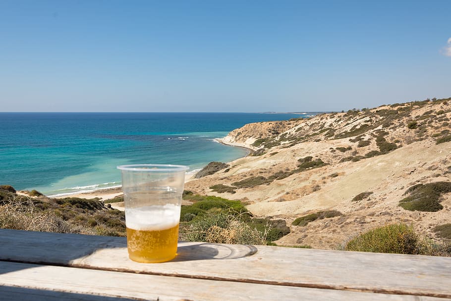 beer, beach, summer, vacation, sea, happiness, joy, drink, water HD wallpaper