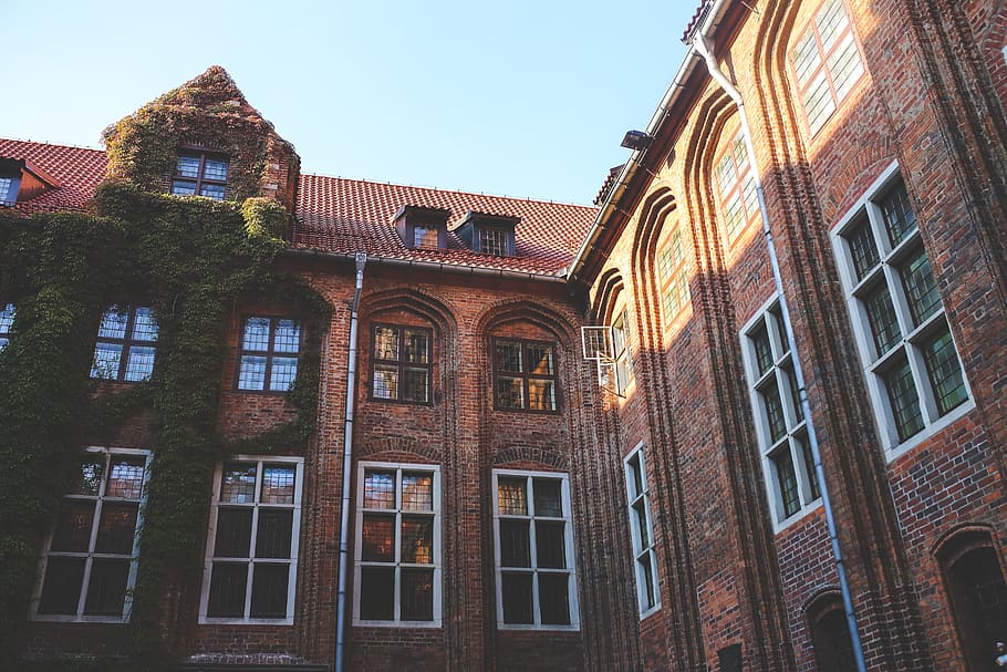 old, building, architecture, brick, bricks, windows, torun HD wallpaper