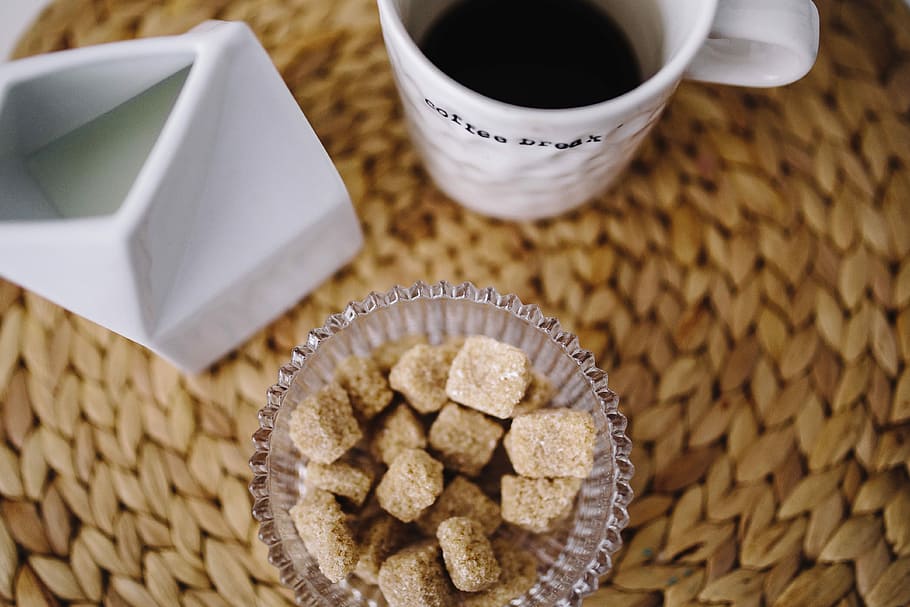 Sweet dessert with coffee, table, cup, candy, tasty, sweets, confectionery HD wallpaper