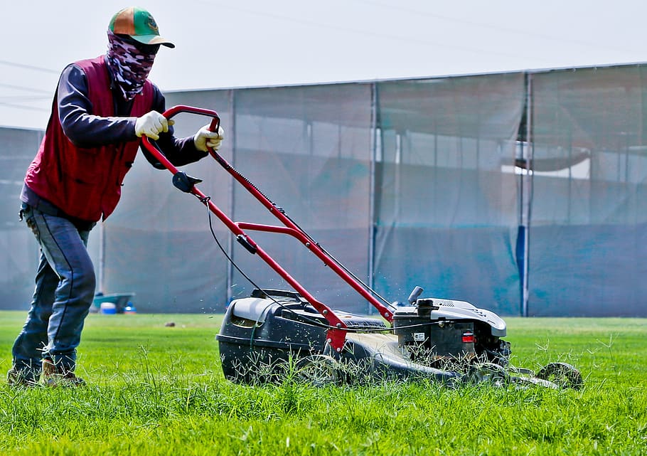 field, grass, construction, occupation, mode of transportation HD wallpaper