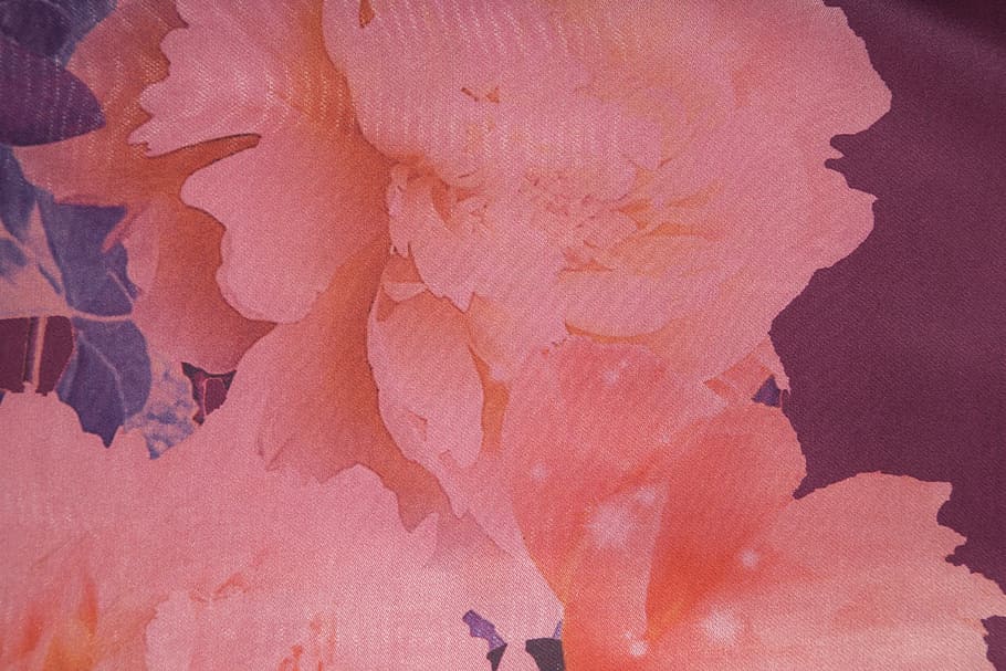 closeup photo of pink petaled flower, fabric, textile, abstract pattern HD wallpaper