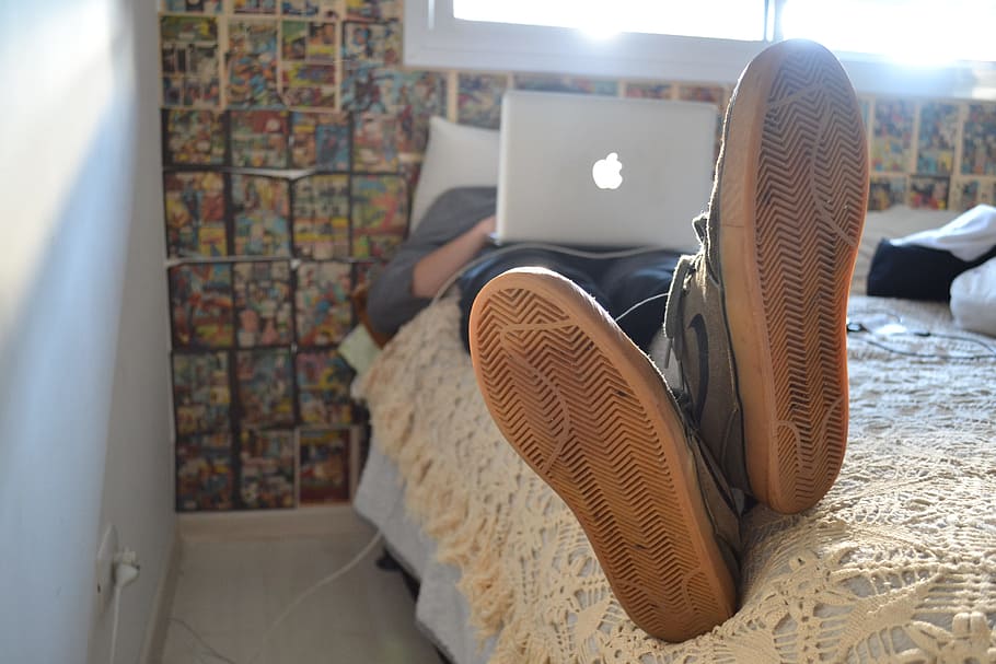 bad, notebook, apple, work, internet, young, working, student HD wallpaper