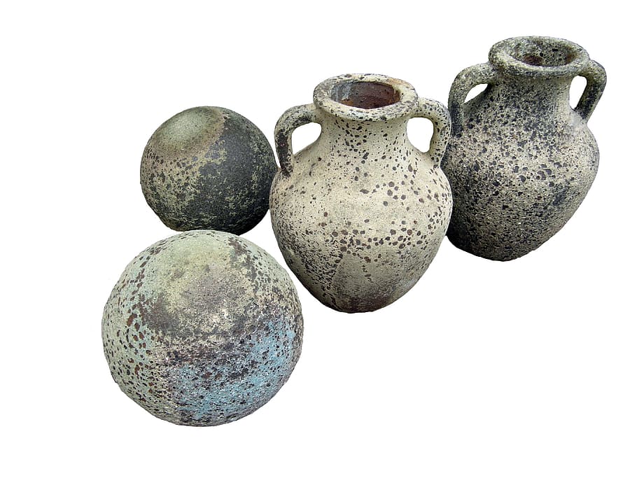 Jugs, Vases, Balls, Ceramic, Antique, isolated, pottery, cultures HD wallpaper