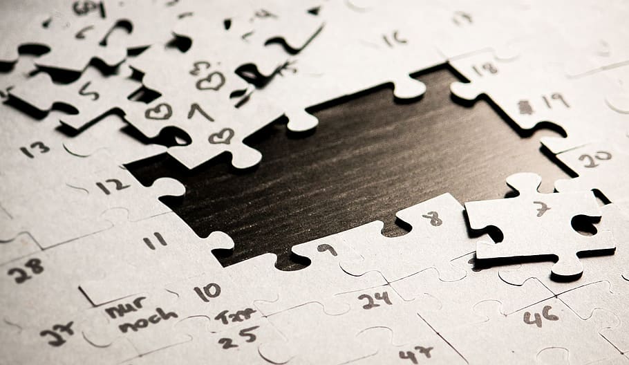 white jigsaw puzzle, love, longing, expectation, wait, time HD wallpaper