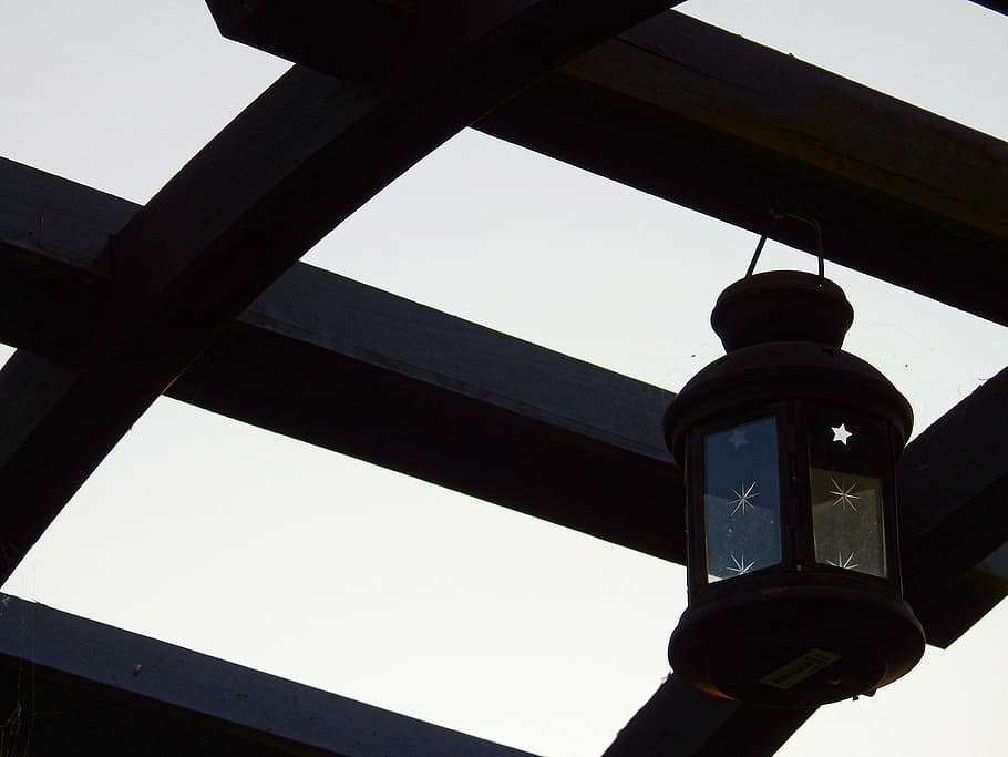 lantern, lamp, light, lighting, mood, garden, candle, wood HD wallpaper