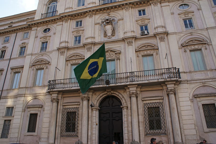 consulate, brazil, brazilian, rome, italia, piazza navona, building, HD wallpaper